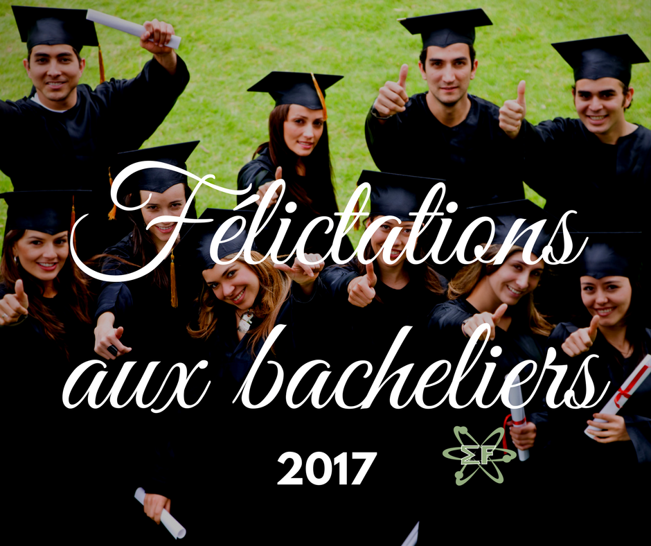 Félicitations aux bacheliers 2017